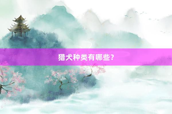 猎犬种类有哪些？